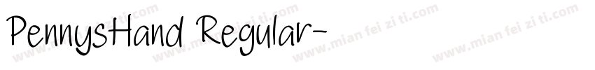 PennysHand Regular字体转换